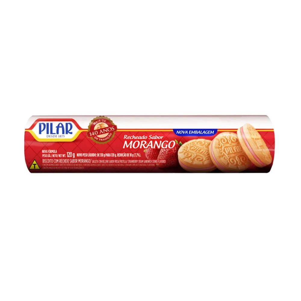 BISCOITO RECH MORANGO PILAR 120G