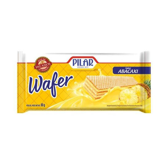 BISCOITO WAFER ABACAXI PILAR 80G