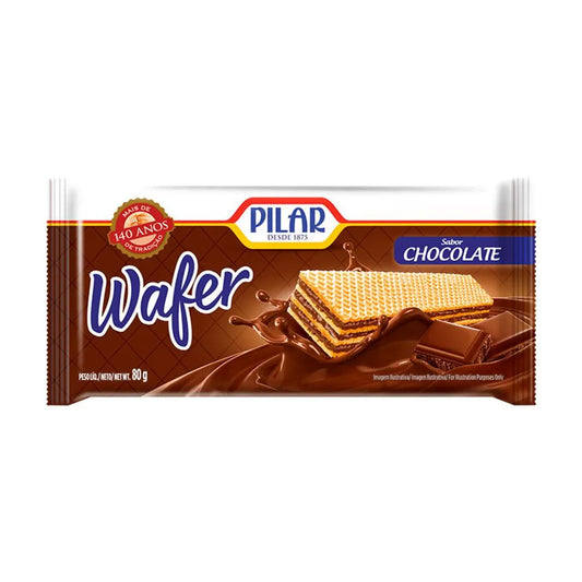 BISCOITO WAFER CHOCOLATE PILAR 80G