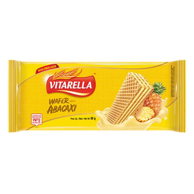 BISC WAFER ABACAXI VITARELLA 80G