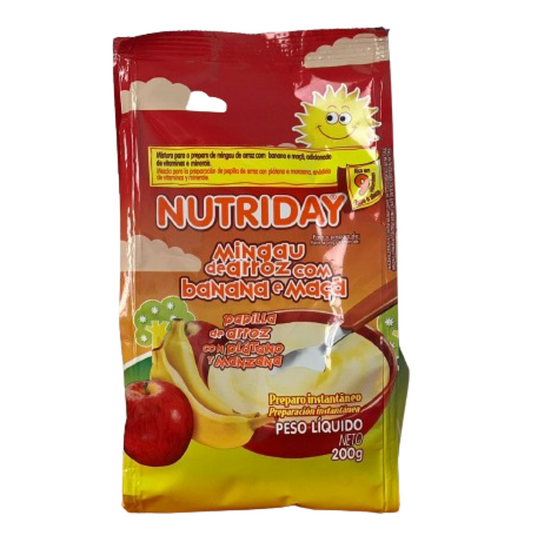 MINGAU ARROZ BANANA E MACA NUTRIDAY 200G